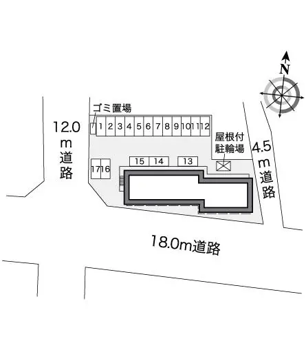 ★手数料０円★越前市新町　月極駐車場（LP）